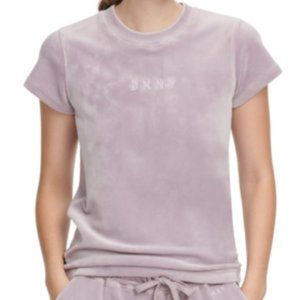 DKNY Sport Velour Logo-print Jogger Top, Women's Lavender XS